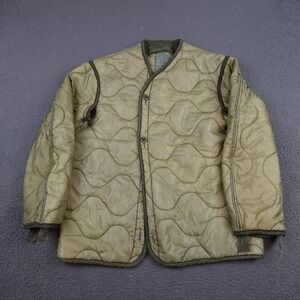 Vintage Quilted Liner Field Cold Weather Jacket Mens Small Green 80s